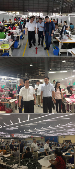 江蘇海企國際股份王遠見總裁一行赴緬甸工廠考察，深化皮革制品全球銷售布局